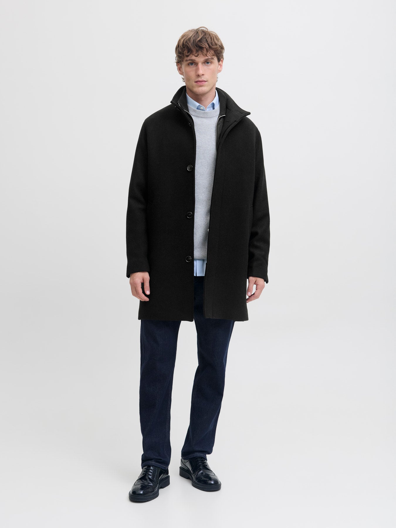 JPRCCKEITH WOOL BLEND STANCOLLAR COAT SN