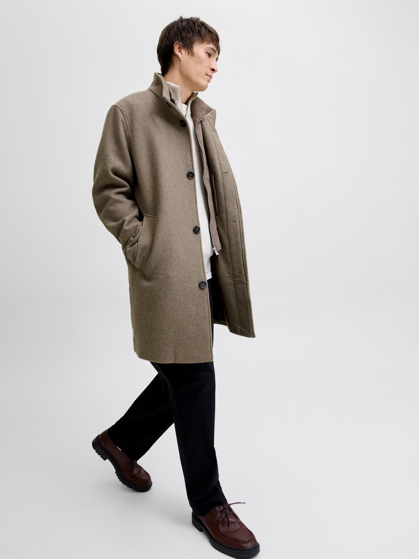 JPRCCKEITH WOOL BLEND STANCOLLAR COAT SN