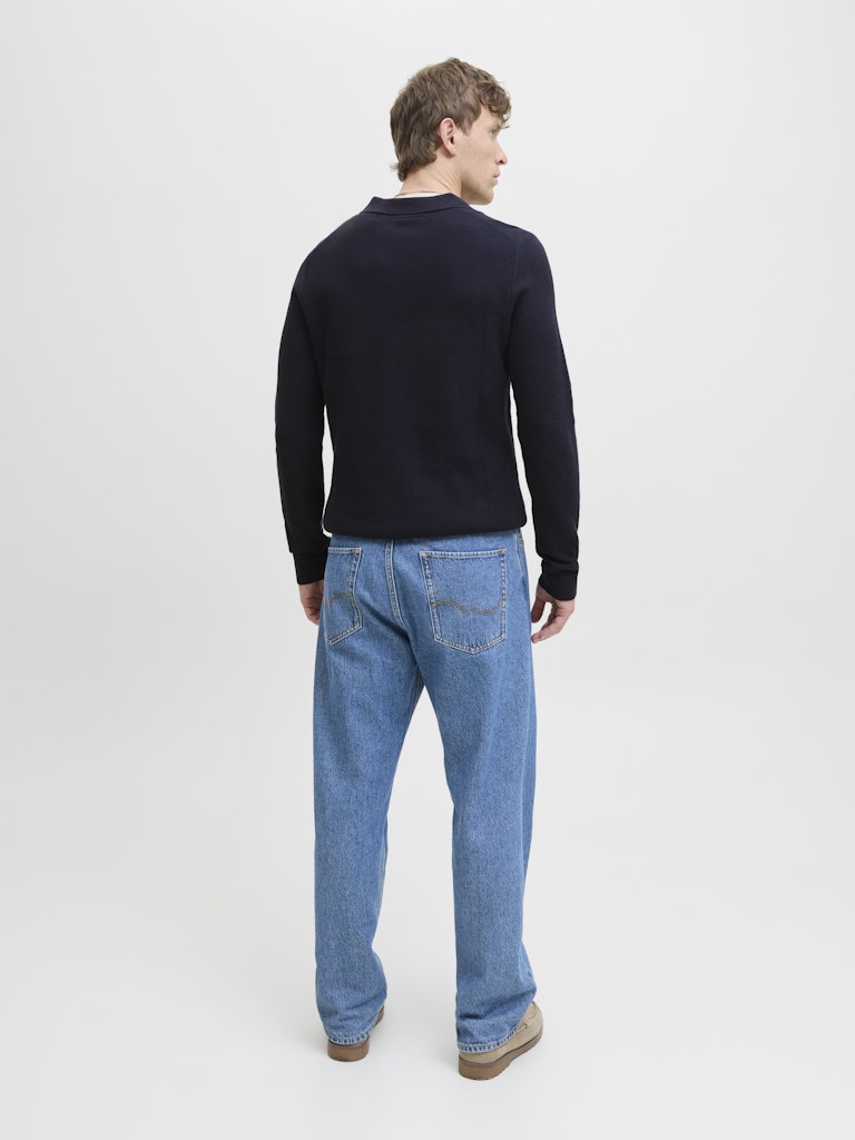 JPRBLAEASTON KNIT SPLIT NECK LS SN