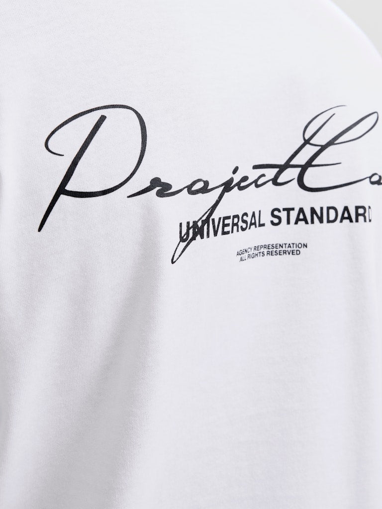 JCOCOVER SCRIPT BACK TEE SS CREW NECK LN