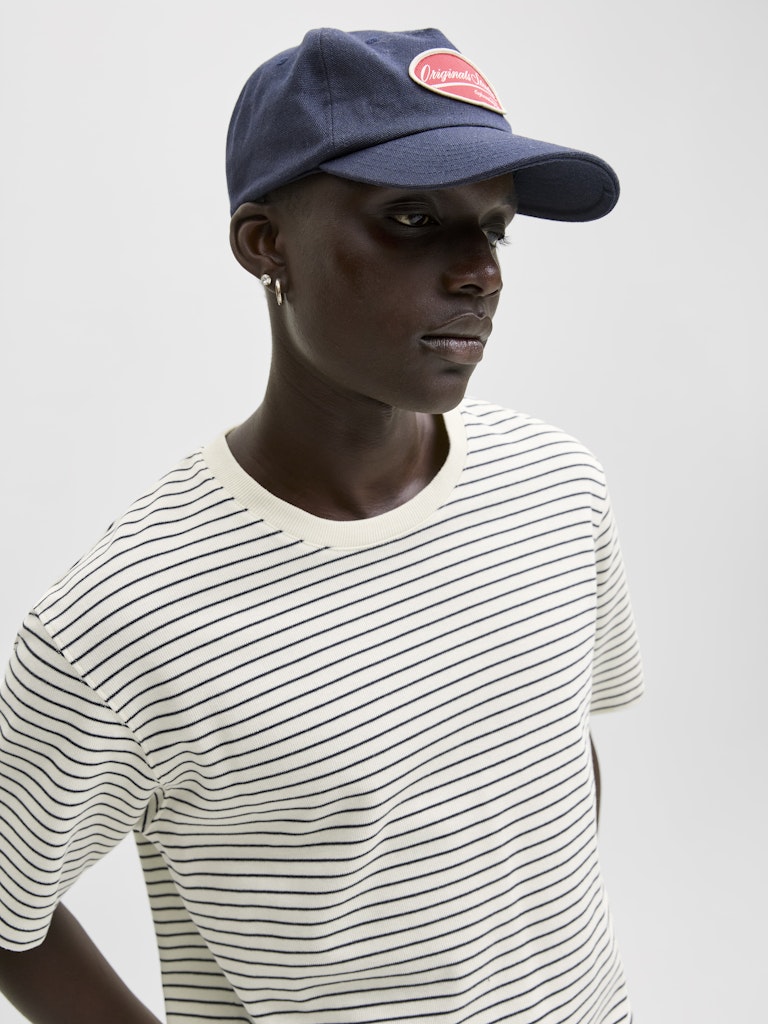 JJEDOVER STRIPED TEE SS CREW NECK SN