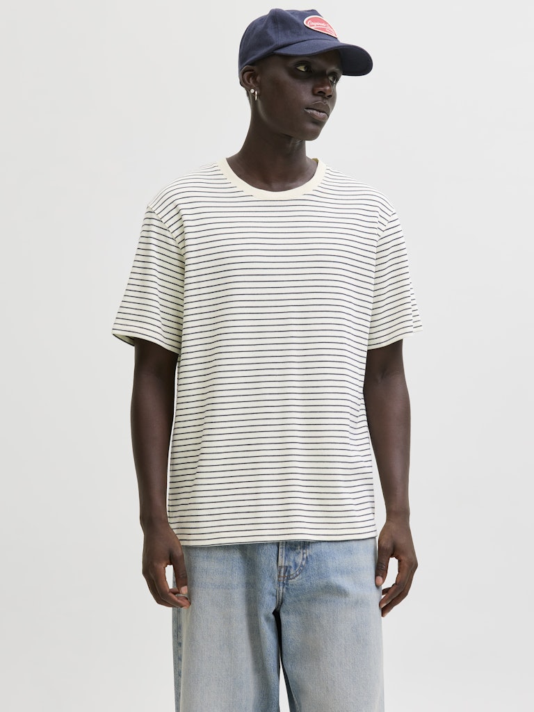 JJEDOVER STRIPED TEE SS CREW NECK SN