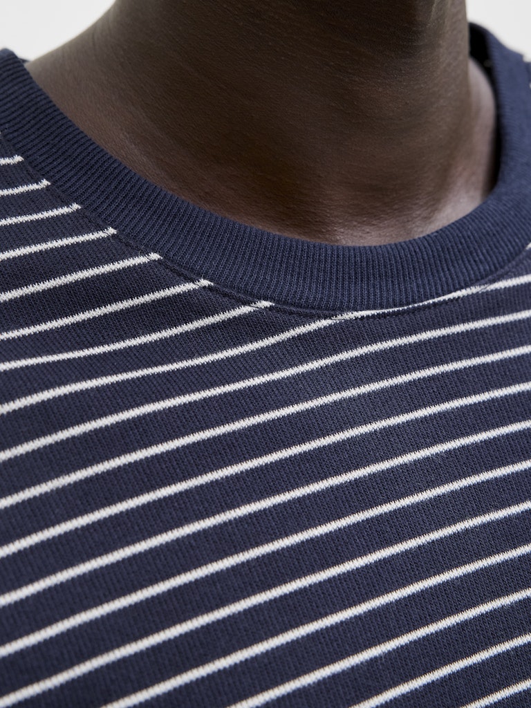 JJEDOVER STRIPED TEE SS CREW NECK SN
