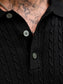 JJEEMIL KNIT CABLE POLO SS LN
