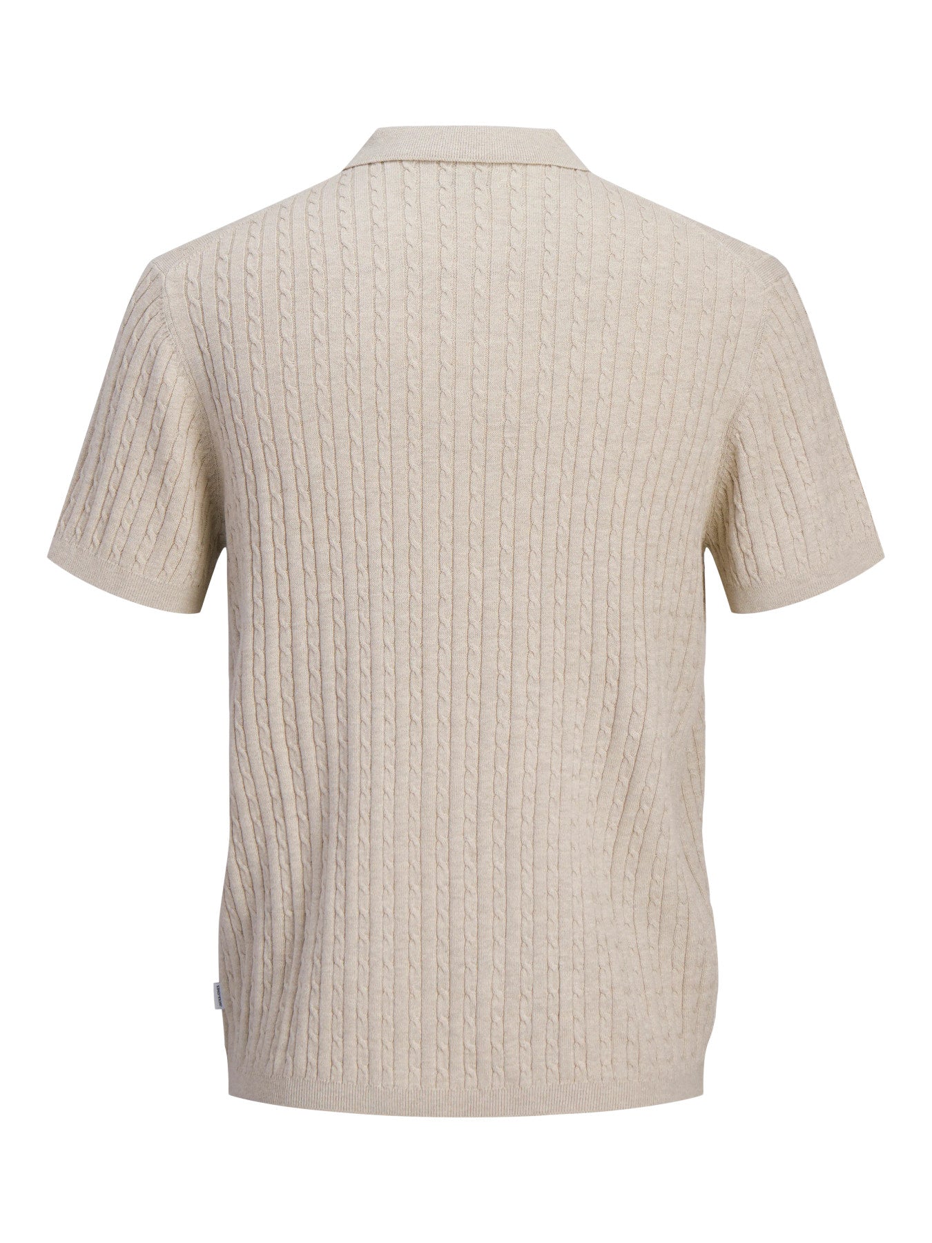 JJEEMIL KNIT CABLE POLO SS LN