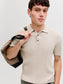 JJEEMIL KNIT CABLE POLO SS LN