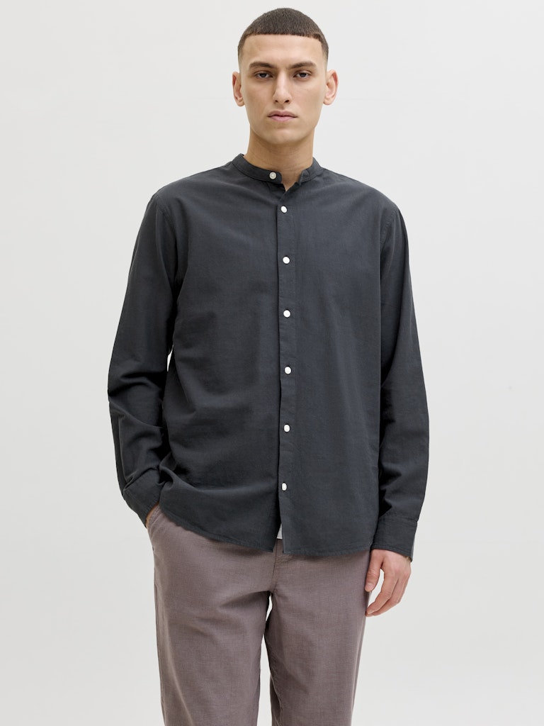 JJEBREEZE-LINEN-BLEND-BAND-SHIRT-L/S-SN