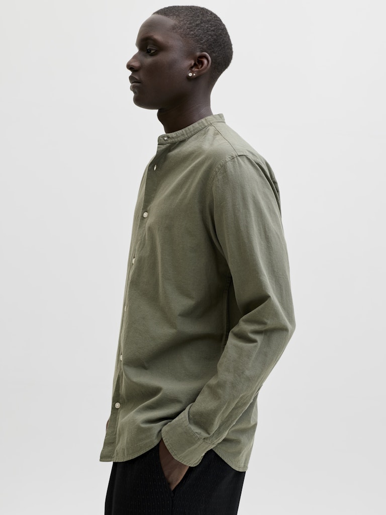 JJEBREEZE-LINEN-BLEND-BAND-SHIRT-L/S-SN