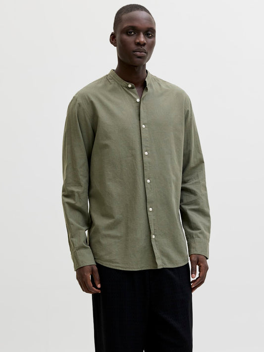 JJEBREEZE-LINEN-BLEND-BAND-SHIRT-L/S-SN