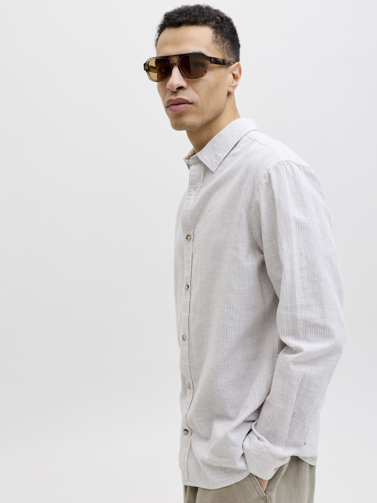 JJESUMMER LINEN BLEND SHIRT L/S SN