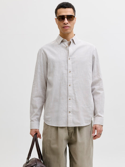 JJESUMMER LINEN BLEND SHIRT L/S SN