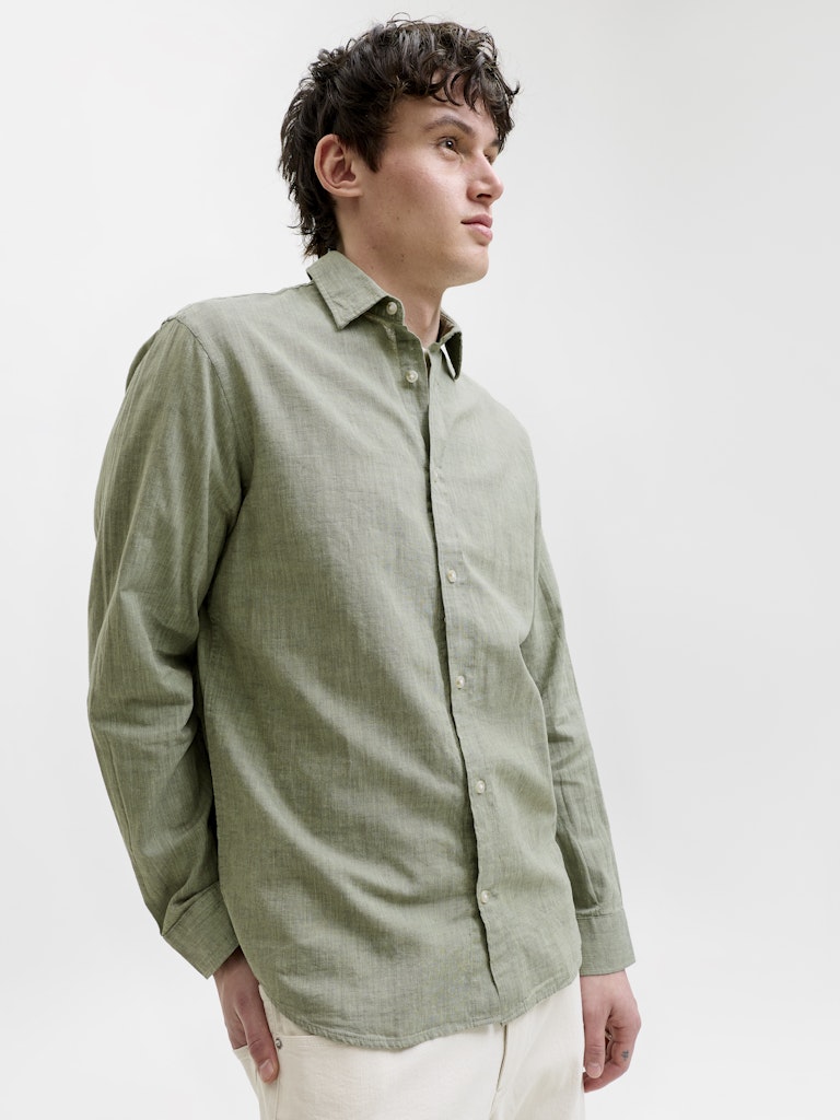 JJESUMMER LINEN BLEND SHIRT L/S SN