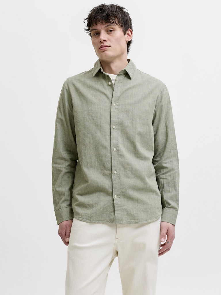 JJESUMMER LINEN BLEND SHIRT L/S SN