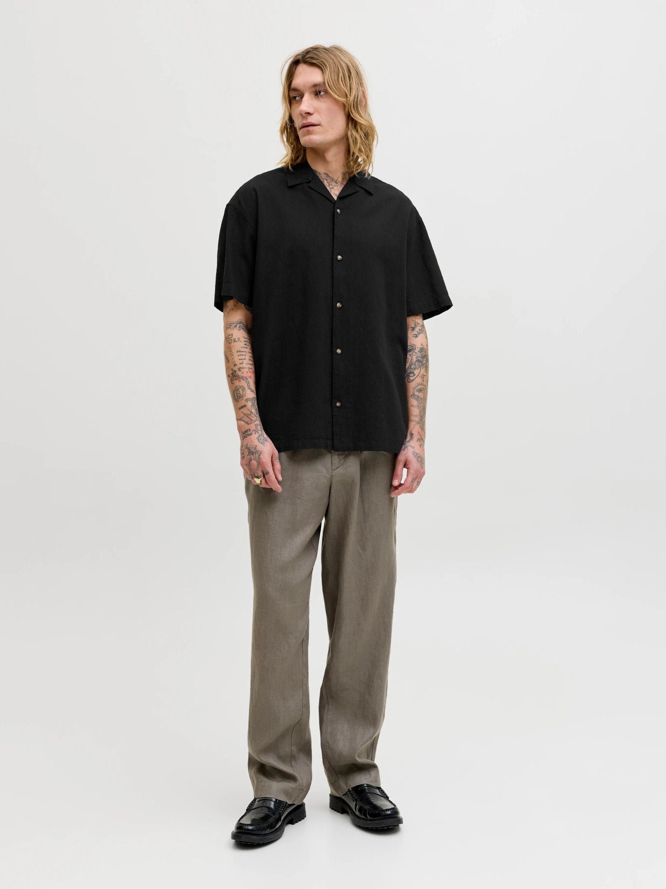 JJESUMMER LINEN BLEND RESORT SHIRT SS SN