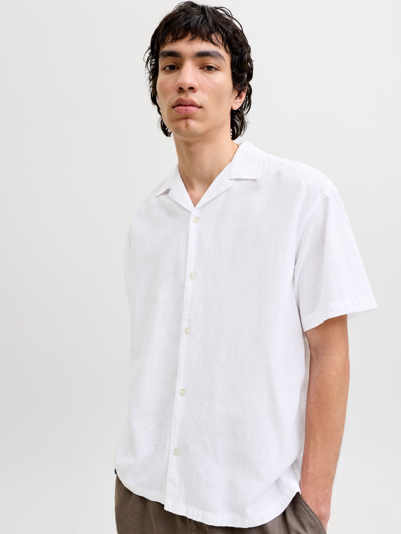 JJESUMMER LINEN BLEND RESORT SHIRT SS SN
