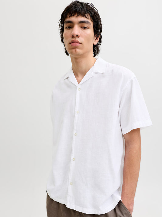 JJESUMMER LINEN BLEND RESORT SHIRT SS SN