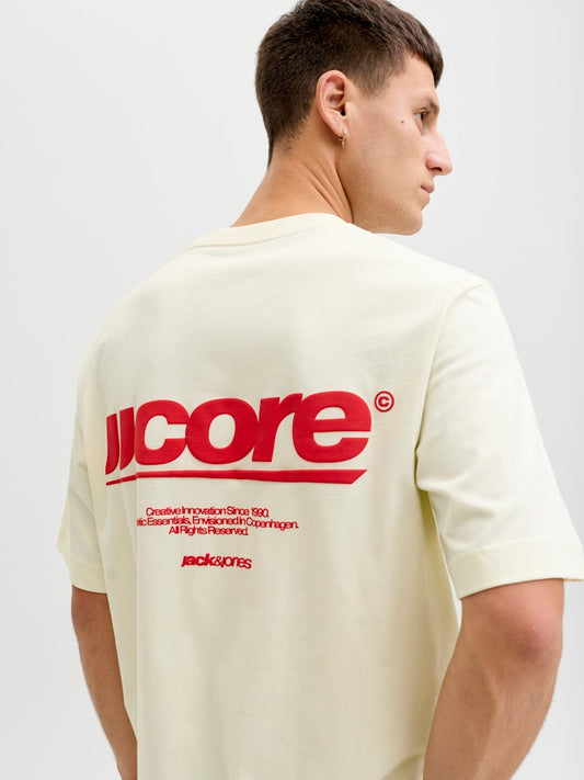JCOCLUB BACK TEXT PRINT TEE SS CREW NECK