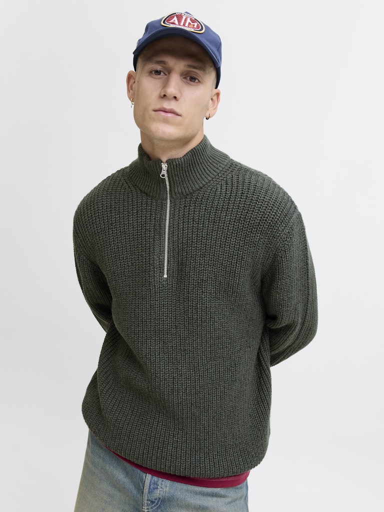 JORBLEECKER KNIT HALF ZIP BF