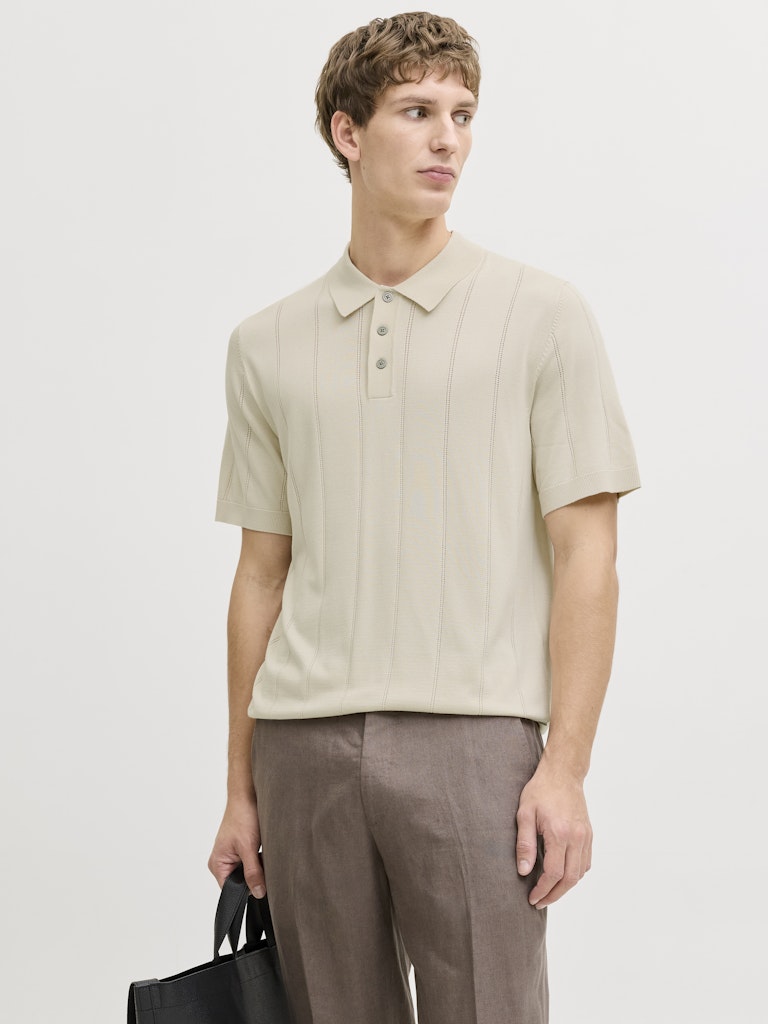 JPRBLAWILLIAM STRUCTURE KNIT POLO SS SN