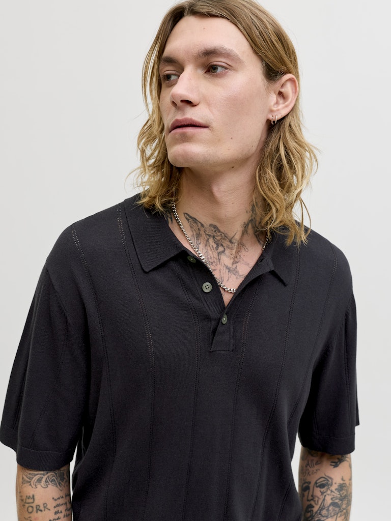 JPRBLAWILLIAM STRUCTURE KNIT POLO SS SN