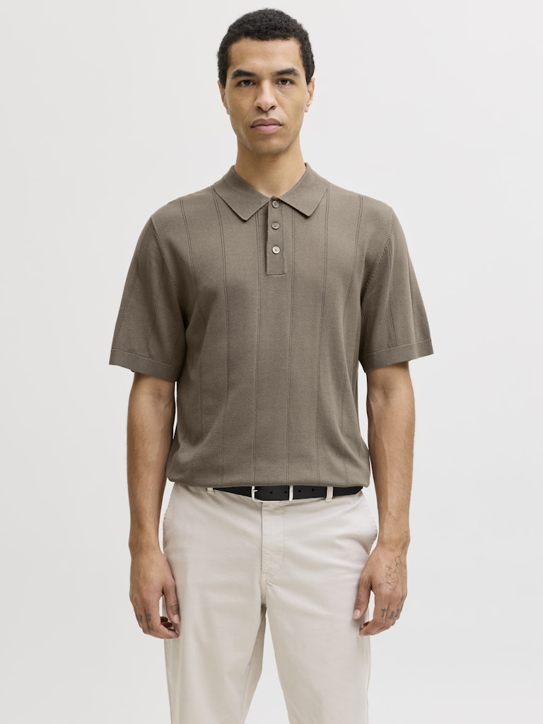 JPRBLAWILLIAM STRUCTURE KNIT POLO SS SN