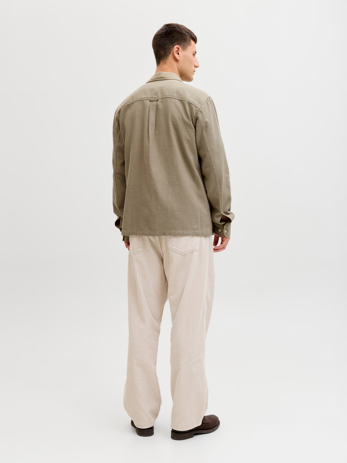 JPRBLURAYLE LINEN BL. SOLID LS SHIRT SN