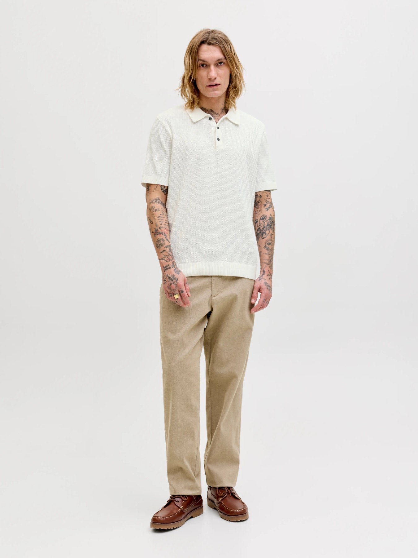 JPRBLURILEY KNIT POLO SS SN