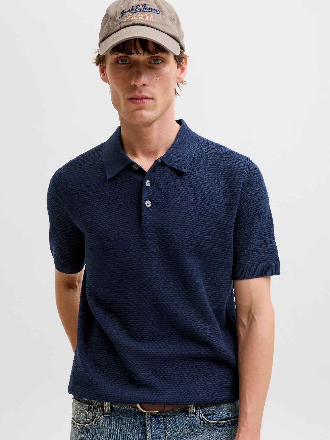 JPRBLURILEY KNIT POLO SS SN