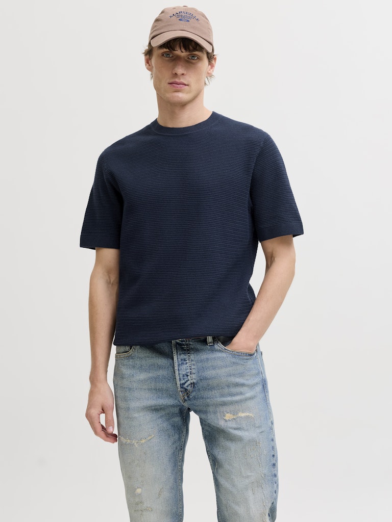 JPRBLURILEY KNIT CREW NECK SS SN