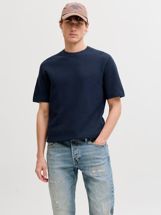 JPRBLURILEY KNIT CREW NECK SS SN