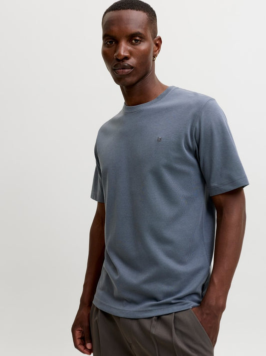 JPRBLAETHAN SS LOGO TEE SN -  STEEL BLUE
