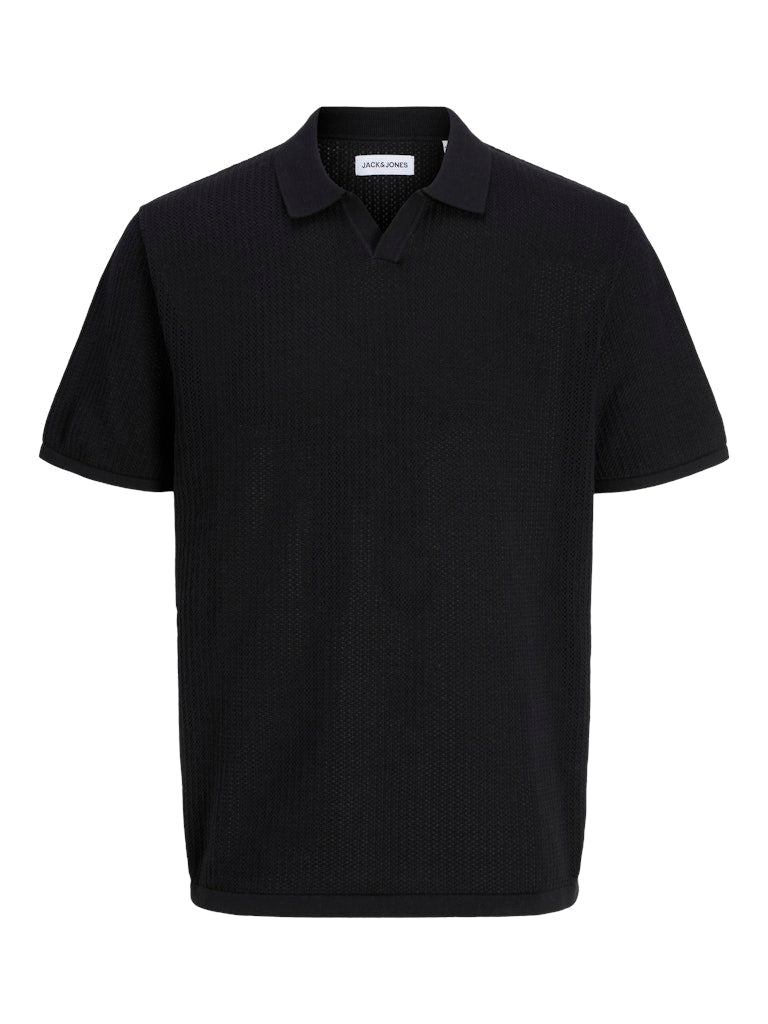 JJEJERRY KNIT SPLIT NECK POLO SS