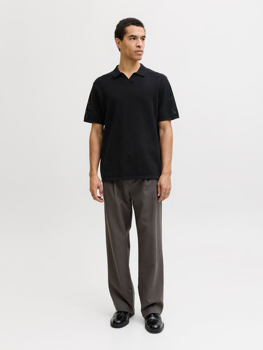 JJEJERRY KNIT SPLIT NECK POLO SS
