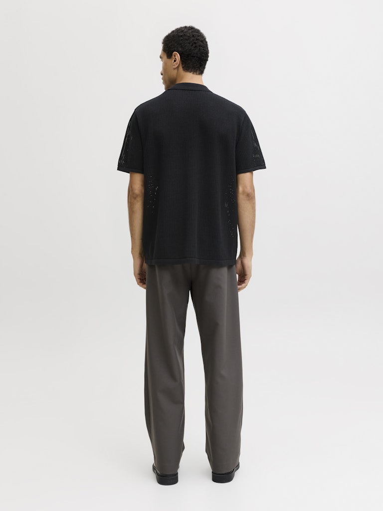 JJEJERRY KNIT SPLIT NECK POLO SS