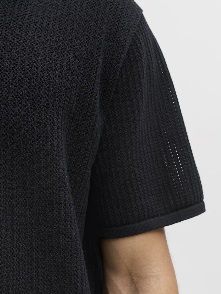 JJEJERRY KNIT SPLIT NECK POLO SS