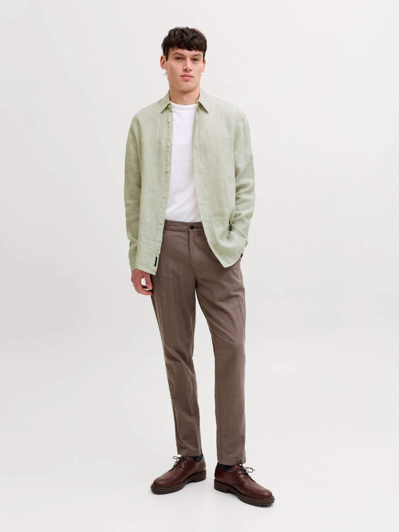JPRBLALAWRENCE LINEN LS SHIRT SN
