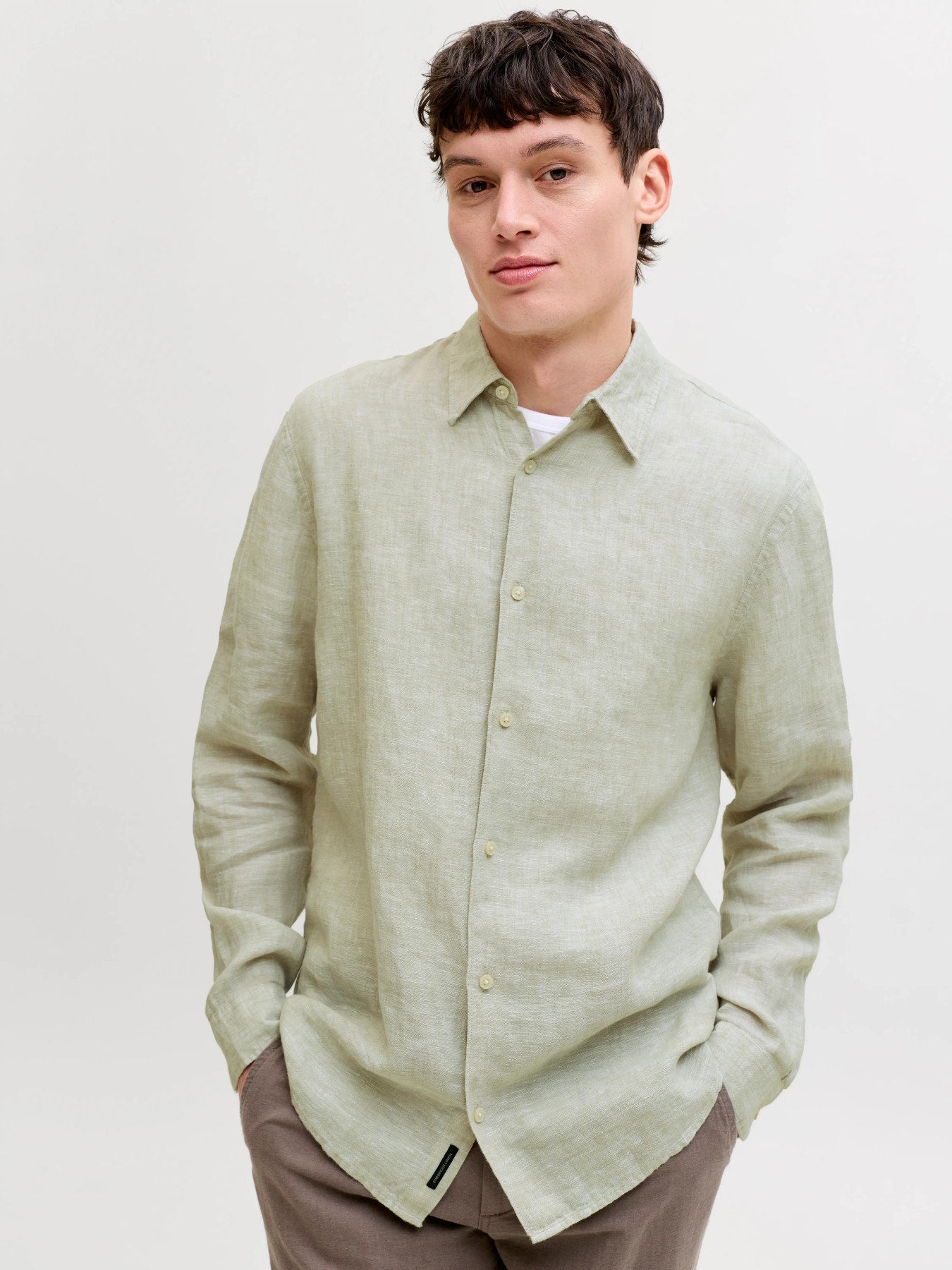 JPRBLALAWRENCE LINEN LS SHIRT SN
