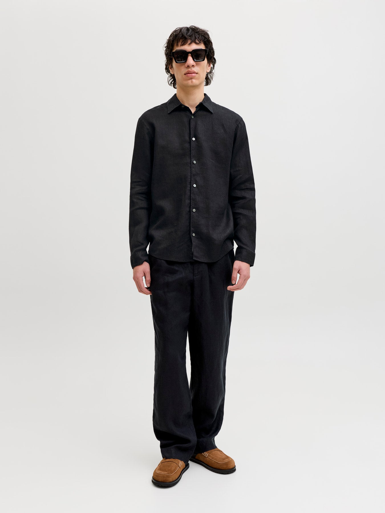JPRBLALAWRENCE LINEN LS SHIRT SN