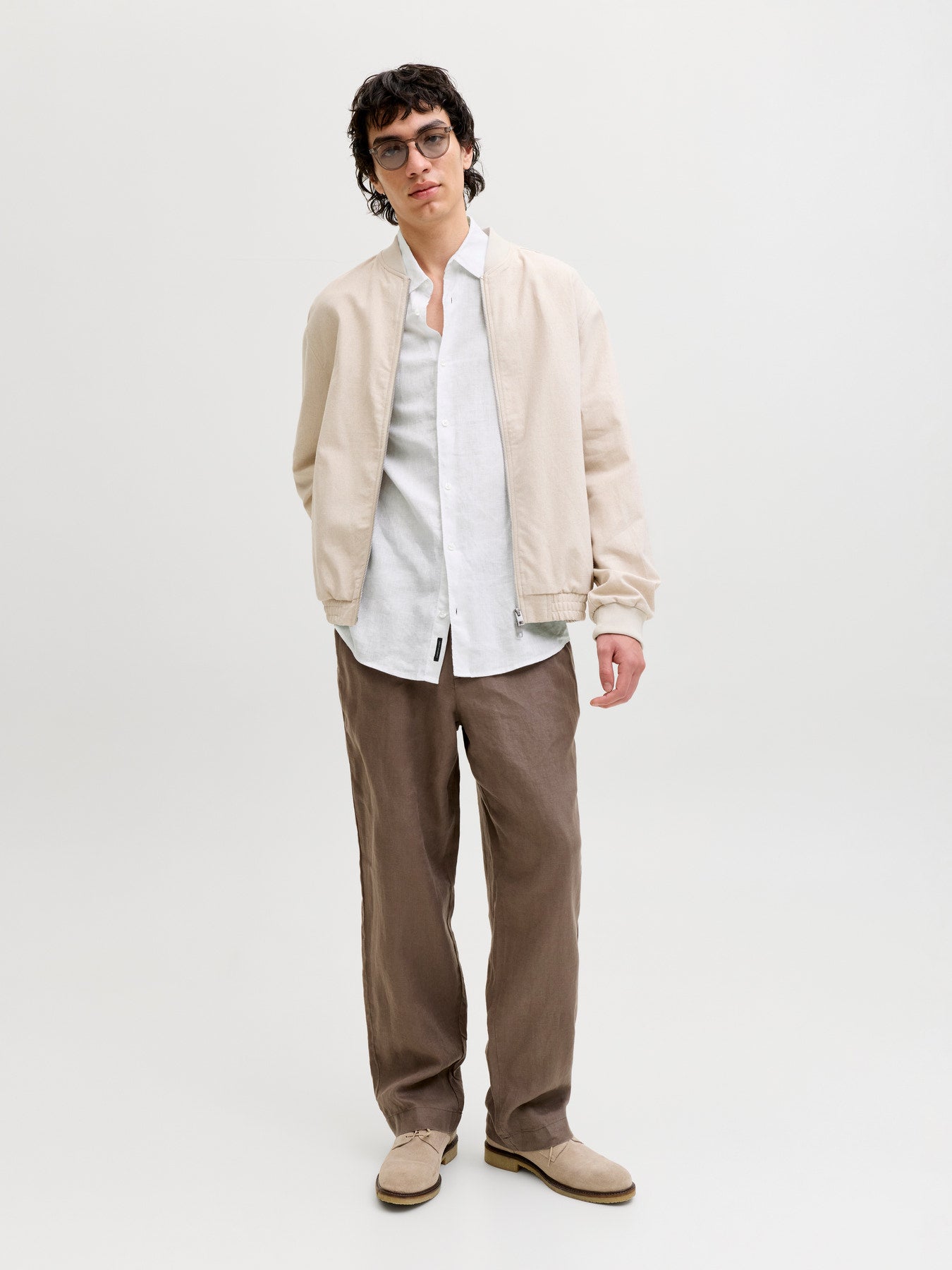JPRBLALAWRENCE LINEN LS SHIRT SN