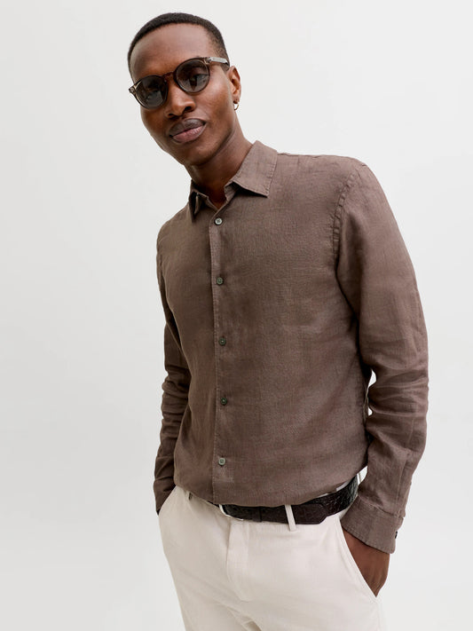 JPRBLALAWRENCE LINEN LS SHIRT SN