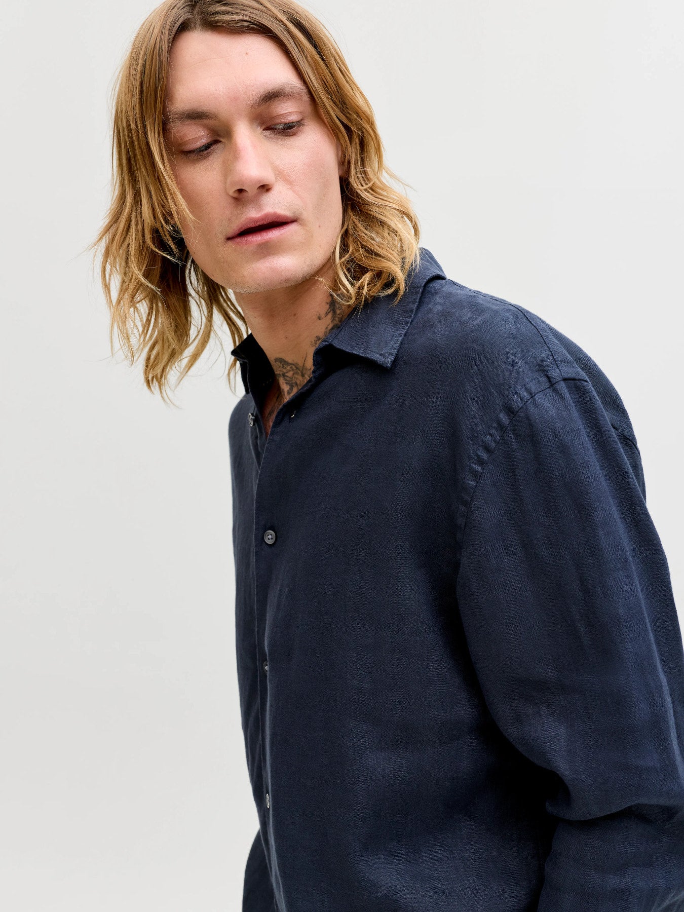 JPRBLALAWRENCE LINEN LS SHIRT SN