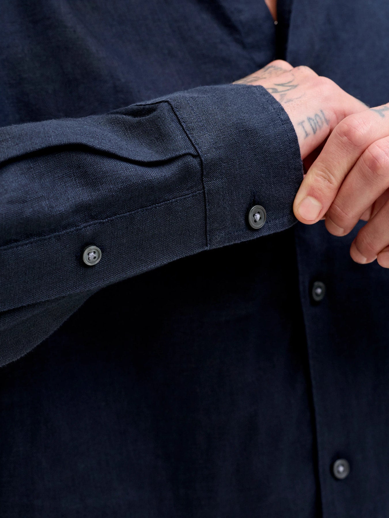JPRBLALAWRENCE LINEN LS SHIRT SN