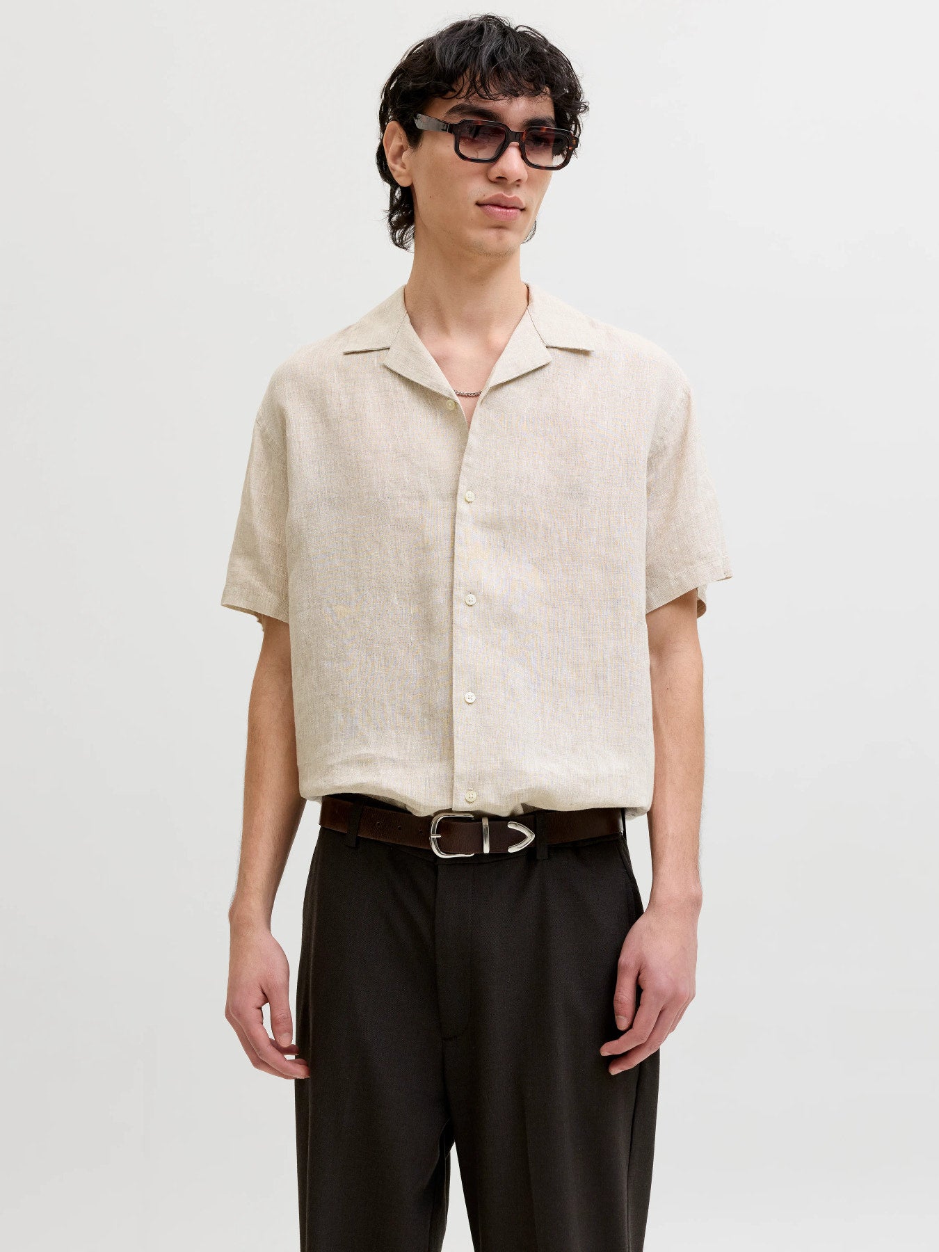 JPRBLALAWRENCE LINEN RESORT S/S SHIRT SN