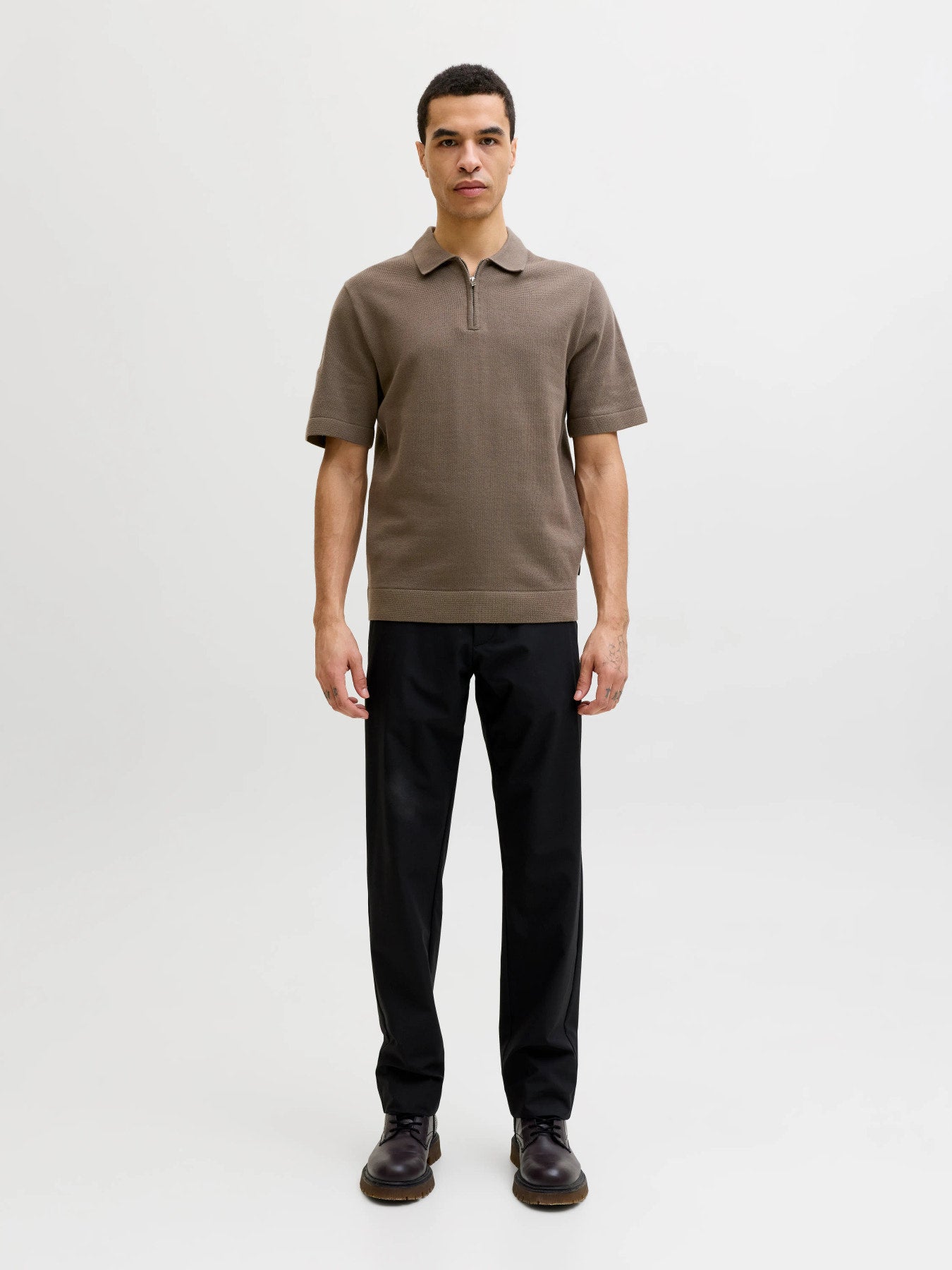 JPRBLAMILANO SPRING KNIT ZIP POLO SS SN