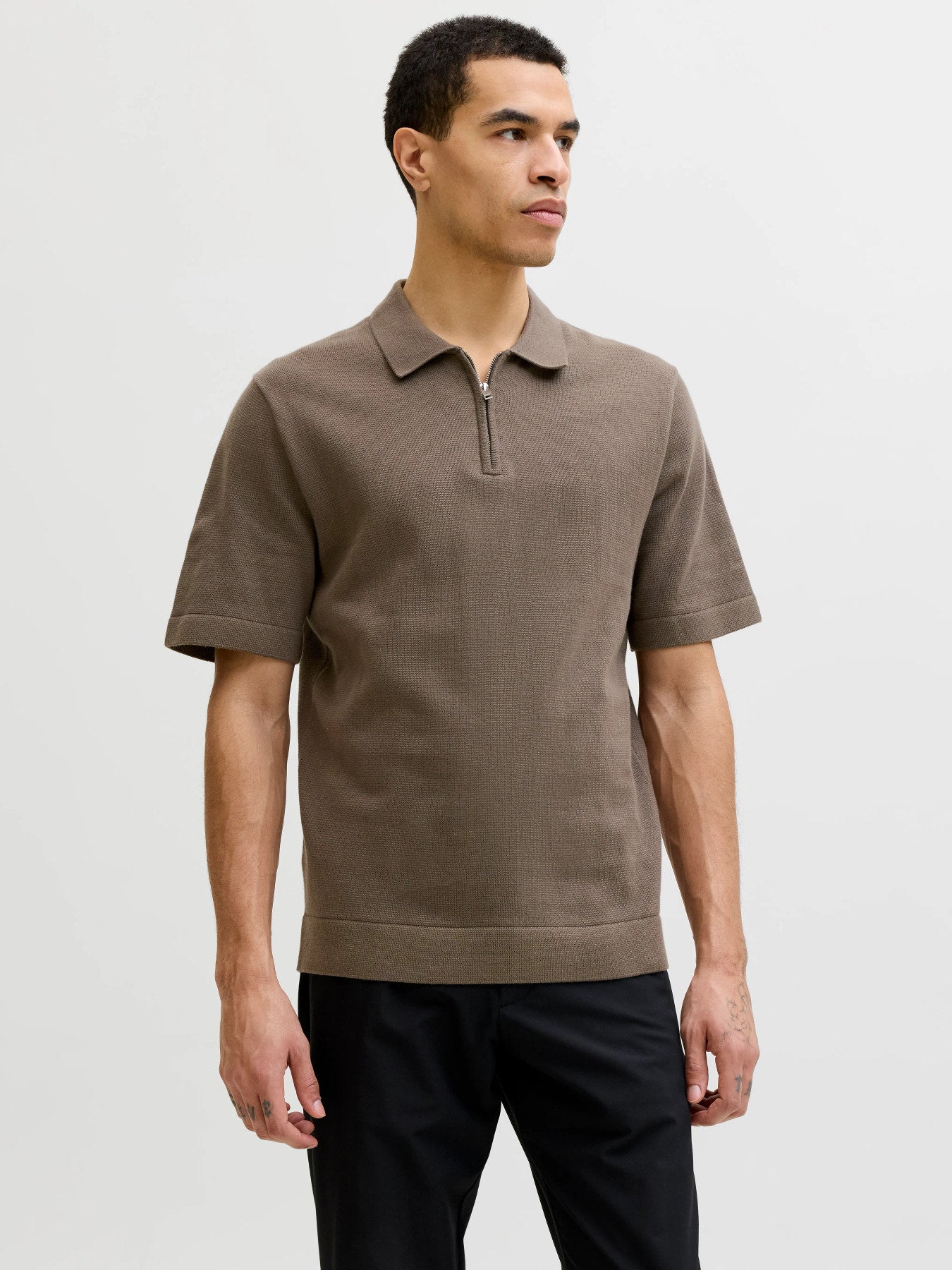 JPRBLAMILANO SPRING KNIT ZIP POLO SS SN