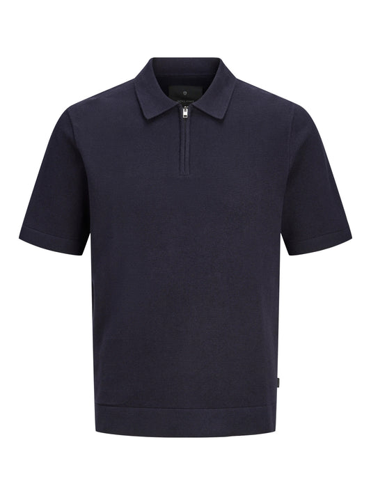 JPRBLAMILANO SPRING KNIT ZIP POLO SS SN