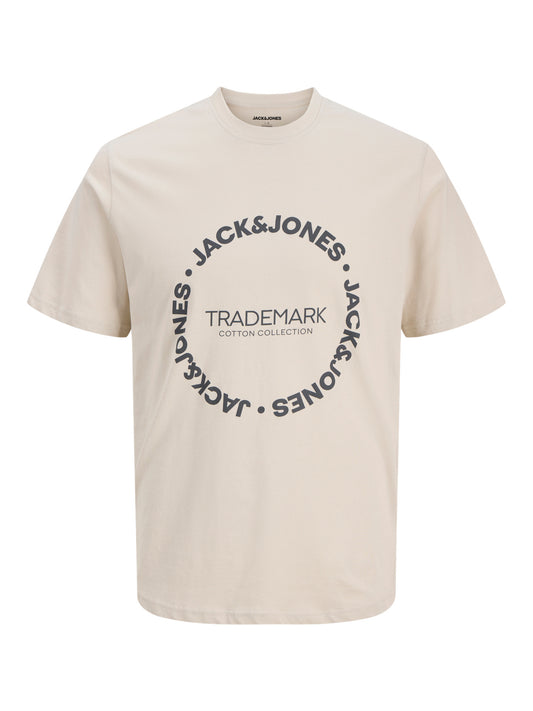 JJBENSON TEE SS CREW NECK - BEIGE