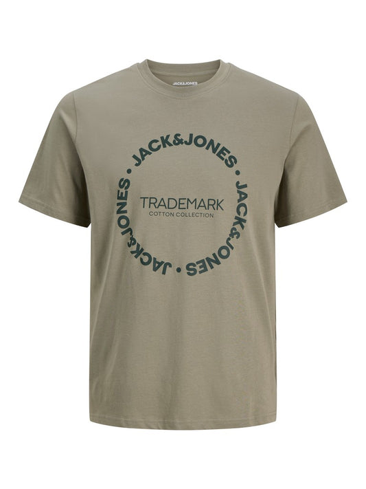 JJBENSON TEE SS CREW NECK - OLIVE GREEN