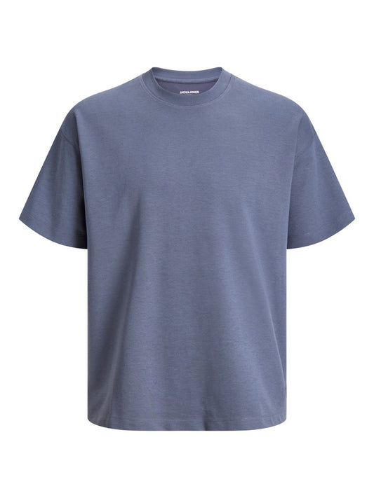 JJEBARRON TEE SS O-NECK NOOS - STEEL BLUE