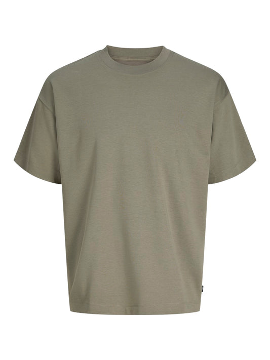 JJEBARRON TEE SS O-NECK NOOS - OLIVE GREEN